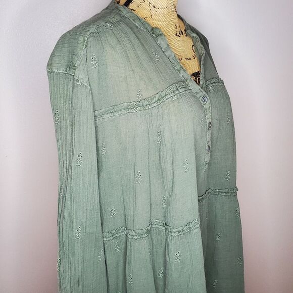 Sundance Willa Tunic Tiered Bohemian Top Size Small P - Picture 8 of 13